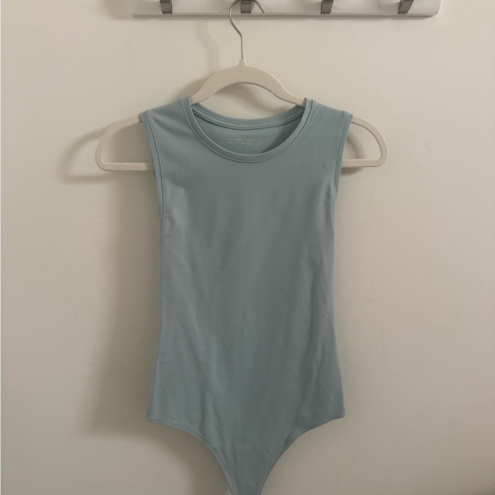 Abercrombie & Fitch Light Blue Sleeveless Bodysuit